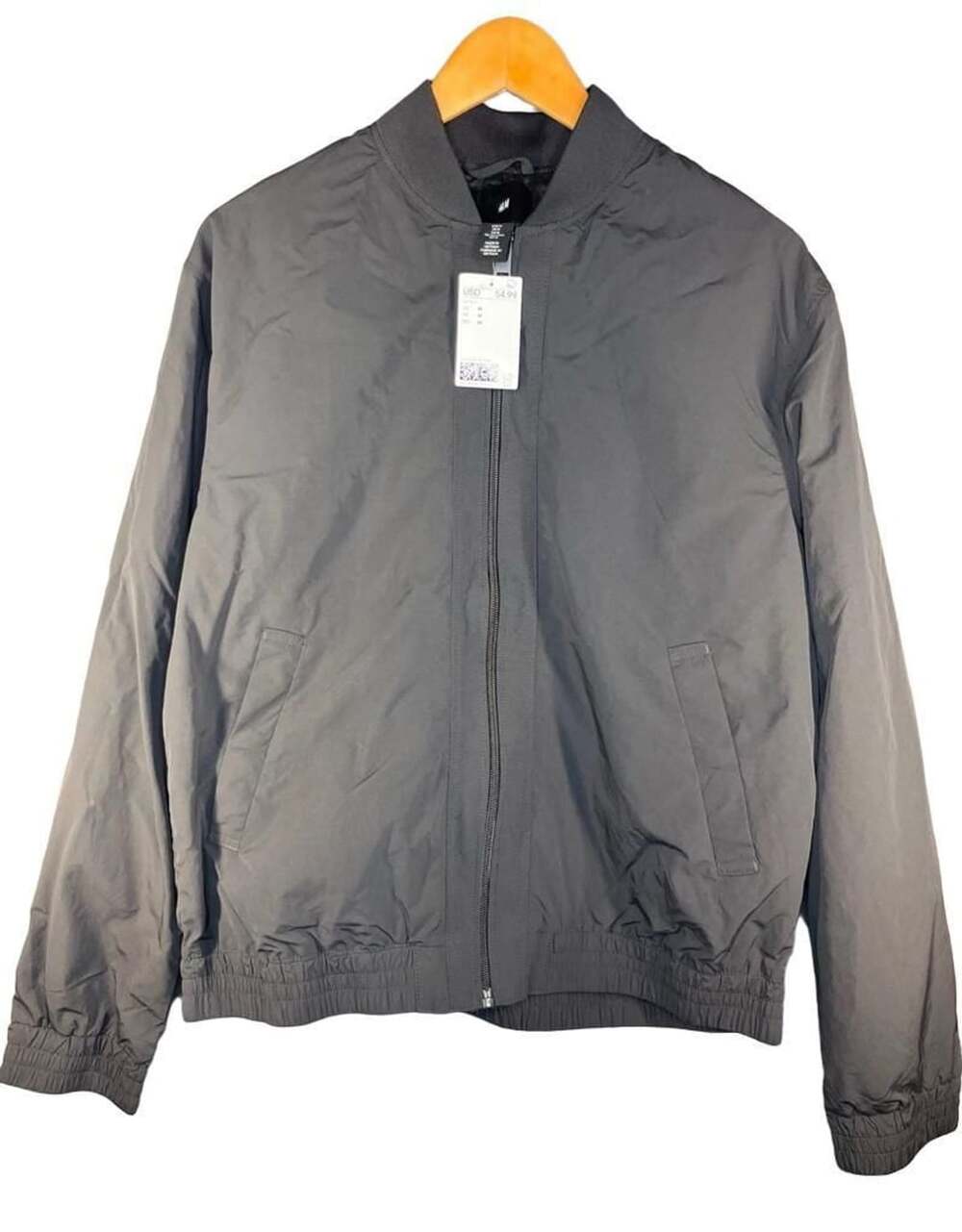 H&M Bomber Jacket Size M Dark Gray Full Zip